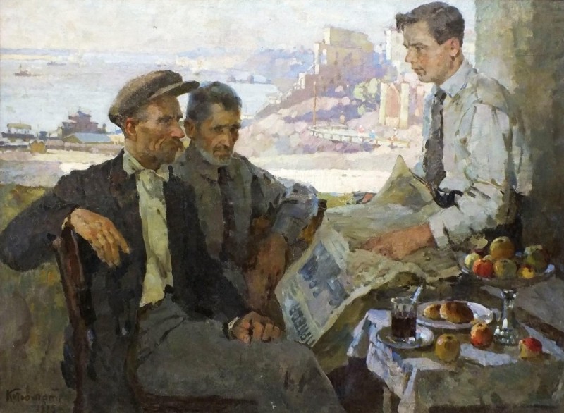 Create meme: Kotov Pyotr Ivanovich (1889 - 1953), paintings of socialist realism lenin, socialist realism paintings