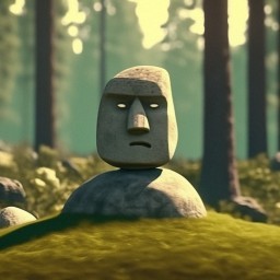 Create meme: stone idol, beyond time game, stone face