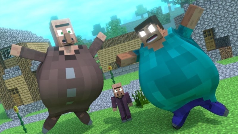 Create meme: minecraft thick herobrine, funny minecraft, funny residents in minecraft