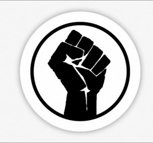 Создать мем: черный кулак, логотип прав человека, логотип