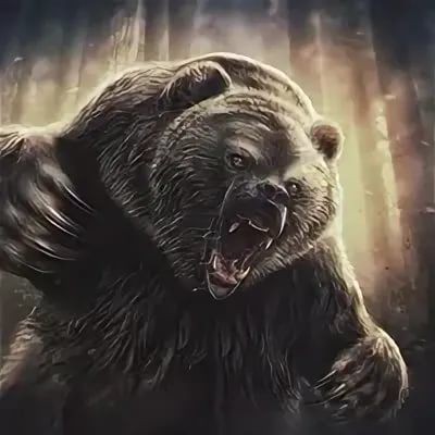 Создать мем: злой медведь, медведь гризли, медведь оскал