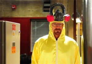 Create meme: Breaking bad, Walter white in a respirator, Walter white yellow