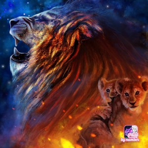 Создать мем: Lion & Lion, лев стихия, лев космос обои