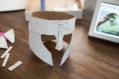Create meme: mask helmet, a samurai helmet papercraft, how to make a knight helmet out of paper with their hands
