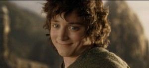 Create meme: Frodo Baggins meme, Frodo Baggins actor, Frodo smiles