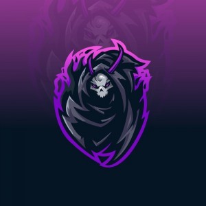 Создать мем: фиолетовый жнец лого, жнец esport logo, 100×100