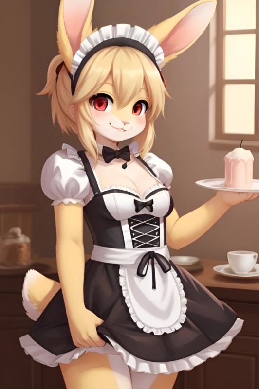 Create meme: kemono friends fennec, anime maid bunny, lolly maids anime
