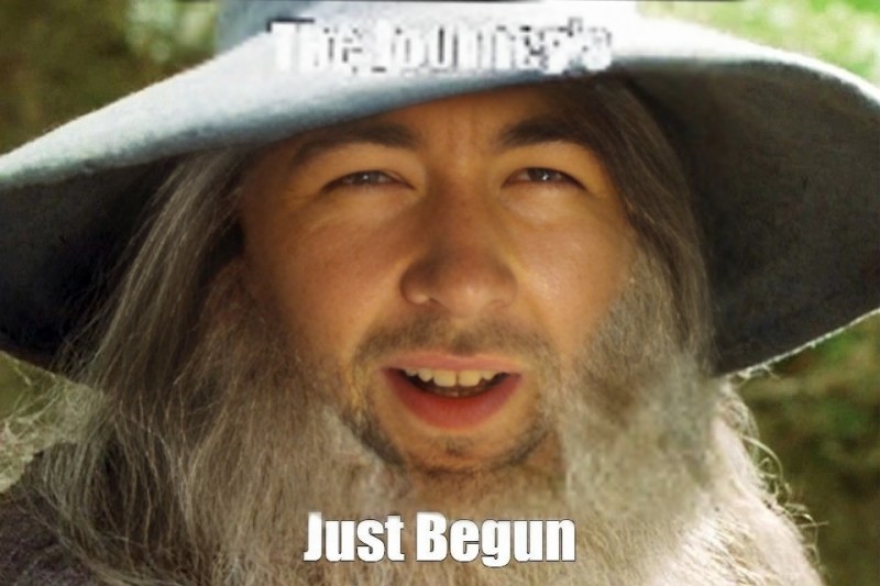 Create meme: Gandalf run you fools, Gandalf actor, Gandalf sax guy