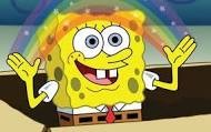 Create meme: spongebob rainbow , meme spongebob , imagination meme spongebob