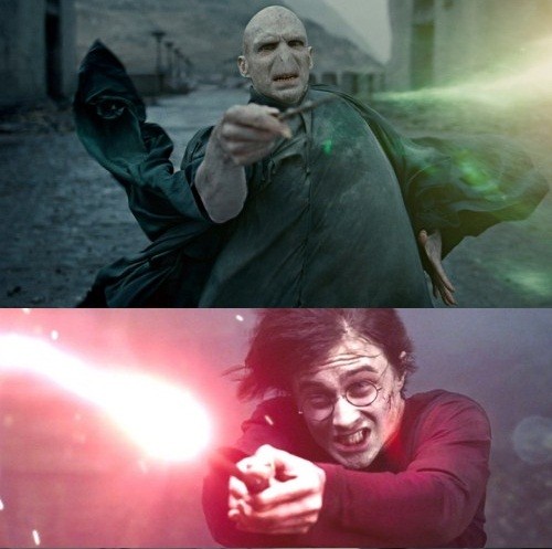 Create meme: Harry Potter , Harry Potter Expelliarmus vs Avada Kedavra, voldemort harry Potter