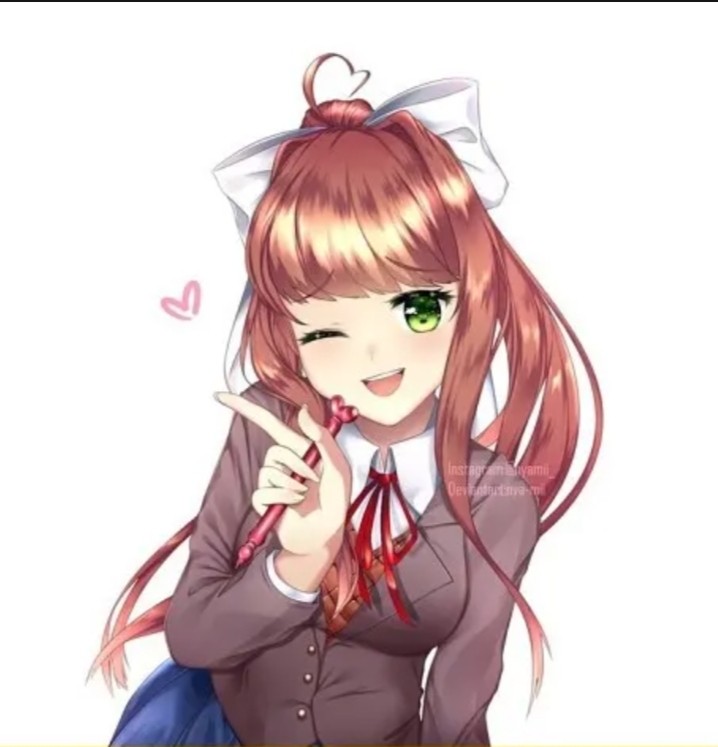 Создать мем: doki doki, ddlc моника, моника доки доки