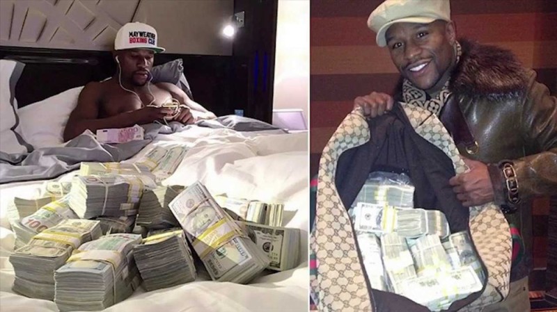 Create meme: Floyd Mayweather , Floyd Mayweather money, Floyd Mayweather is rich