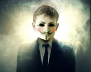 Create meme: anonymous hackers, anonymous, facebook