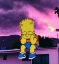 Create meme: the simpsons pissed, The simpsons, crying Bart with hearts