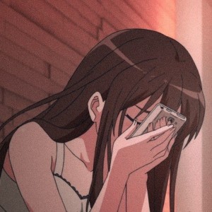 Create meme: sad anime girl, anime, the girl from the anime