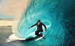 Create meme: big wave surfing, surfer, cool surfing footage