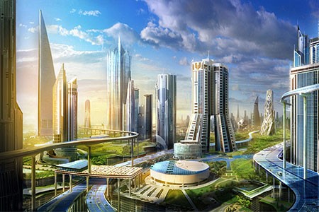 Create meme: future city, city of the future project, background the city of the future