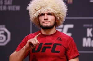 Create meme: Khabib Nurmagomedov Abdulmanapovich, Khabib fight, Habib Nurmagomedov