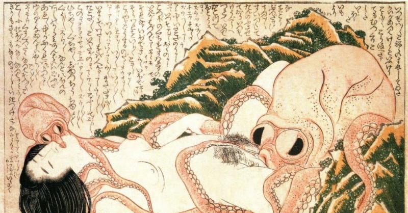 Create meme: the dream of the fisherman's wife, katsushika hokusai. the dream of the fisherman's wife. 1814, katsushika hokusai the dream of a fisherman's wife