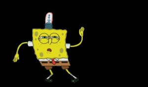 Create meme: spongebob 2004 I goofy Guber, dancing sponge Bob, spongebob GIF