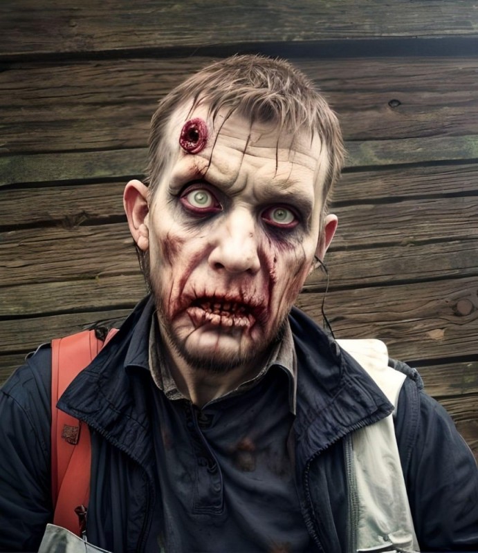 Create meme: zombie , zombie eyes, zombie face