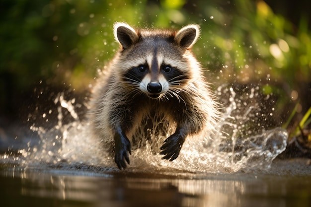 Create meme: raccoon , raccoon gargle , a raccoon