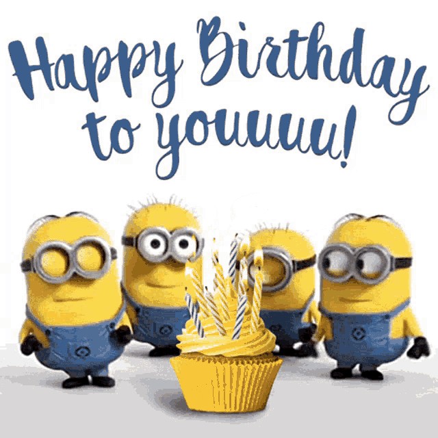 Создать мем: happy birthday minions, поздравления с днём рождения миньоны, happy birthday миньоны