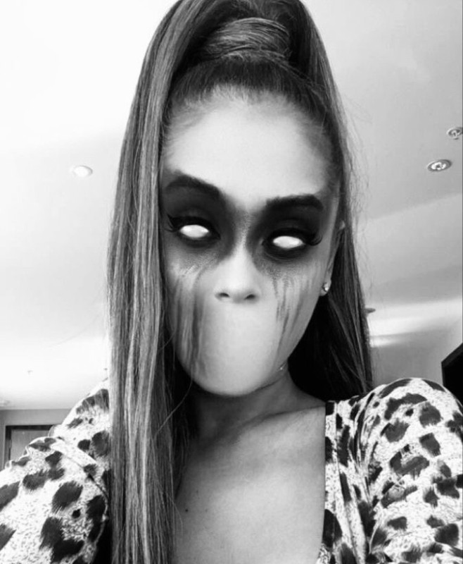 Create meme: Ariana Grande Halloween 2019, girl , Halloween 