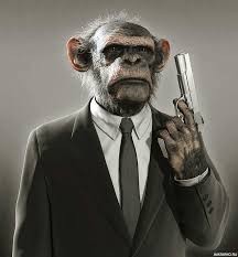Создать мем: крутая обезьяна, обезьяна в костюме, обезьяна с сигаретой