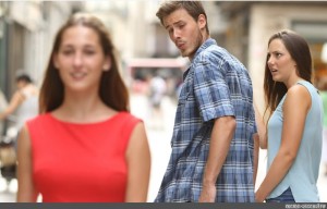 Create meme: the guy looks at the girl, the guy looks at the girl meme, the guy turns around