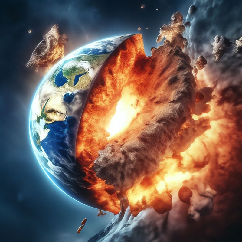 Create meme: The planet is on fire, destruction of the planet, destruction of the planet