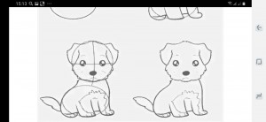 Создать мем: нарисовать щенка, рисунок собачки карандашом для детей, нарисовать собаку карандашом