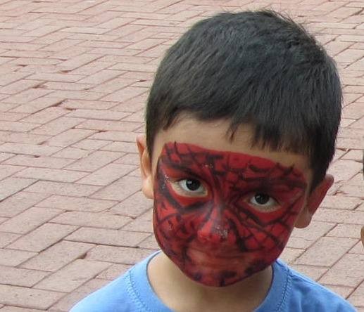 Create meme: boy , people , Spider-man baby makeup