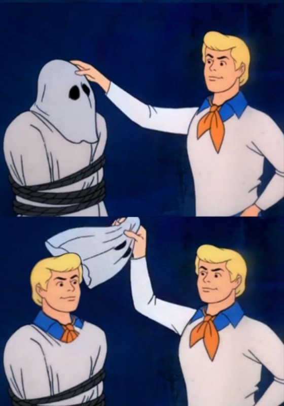 Create meme: Scooby Doo meme, the scooby doo meme takes off the mask, scooby-doo