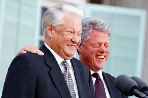 Create meme: bill Clinton and Yeltsin, Yeltsin, Boris Nikolayevich, bill Clinton