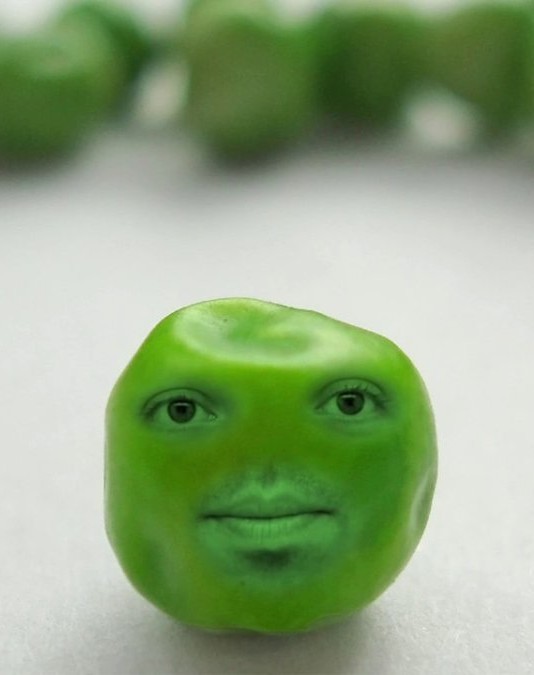 Create meme: a pea, apple head, The wonders of Photoshop with an apple