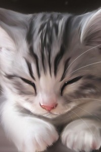 Создать мем: милый котик арт, морда котенка, красивые арты котят