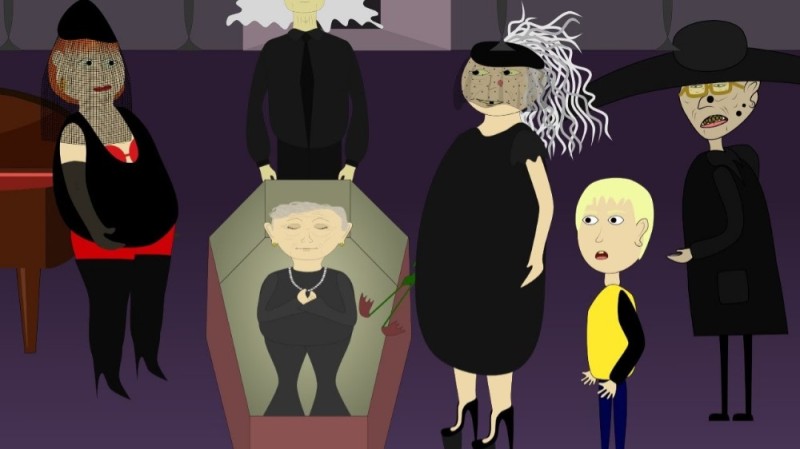 Создать мем: странная семейка, уродская анимация в гостях у бабули, бабушка