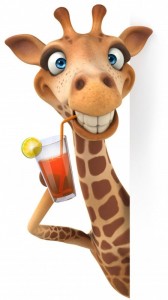 Создать мем: доброе утро жирафик, смешной жираф, веселый жираф