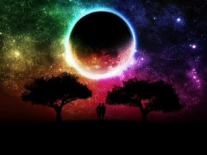 Create meme: the subconscious, rainbow moon, moon 1