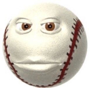 Create meme: winner cartoon 2006, smiley face with a black eye, baseball ball