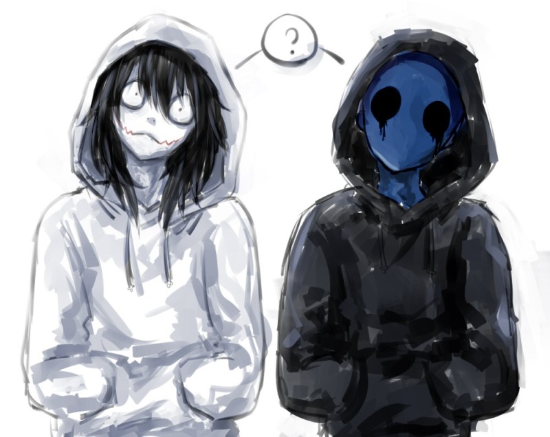 Create meme: Jeff the killer and eyeless Jack, Jeff and eyeless Jack are friends, kripipasta eyeless Jack and Jeff