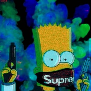 Create meme: simpsons bart, simpsons art, the simpsons background