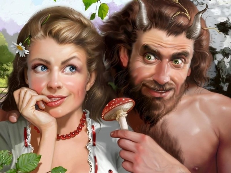 Create meme: satyr girl, satyr woman, tatiana doronina illustrator