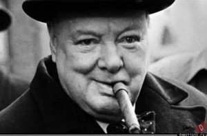 Create meme: Winston Churchill smokes, Winston Churchill