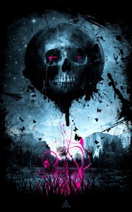 Create meme: skull in the dark art, skull, horror