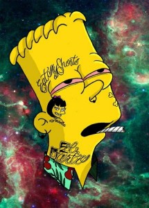 Create meme: Bart Simpson lil peep, Bart Simpson gangster, Bart Simpson