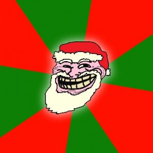 Create meme: meme Santa Claus, the trollface, troll face