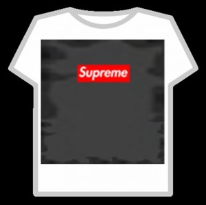 Supreme Plain Logo T Shirt Black - Supreme T Shirt Roblox Png