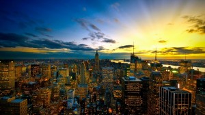 Создать мем: город нью йорк, картинки на рабочий стол ночной город нью-йорк, нью-йорк фото закат 1280 на 1024